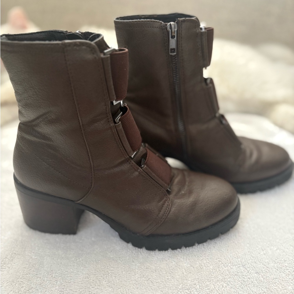 Yellow Box Dark Brown Heeled Boots